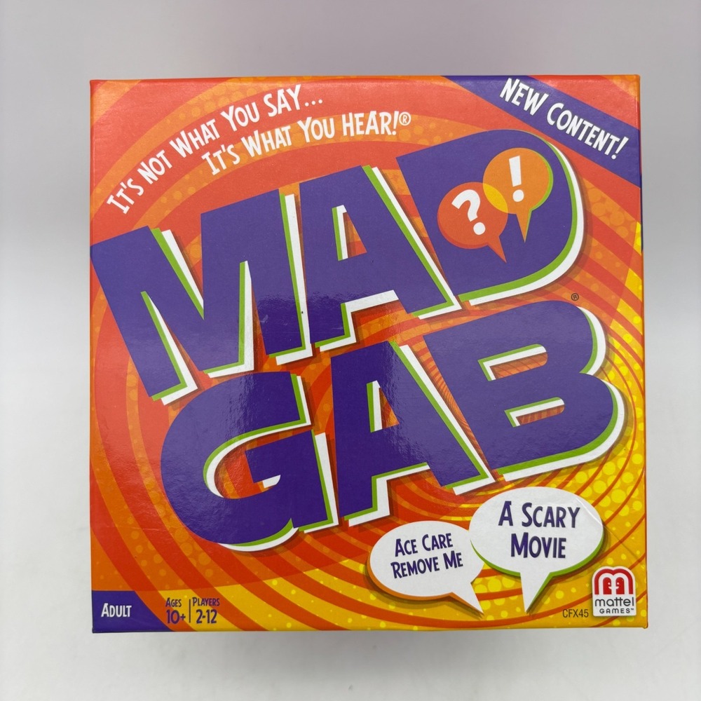 Mad Gab Game COMPLETE Mattel 2014 Party Game Words Humor